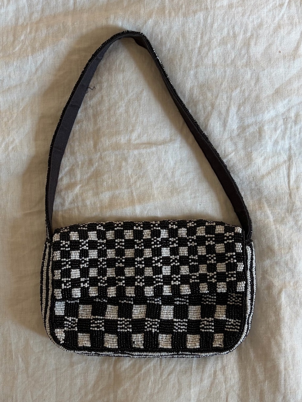 Black and White beaded bag